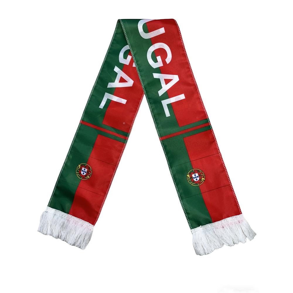2026 World Cup Scarf Fan Scarf Polyester Neck Warmer Flag Soccer Stadium Team Support Tassel Less