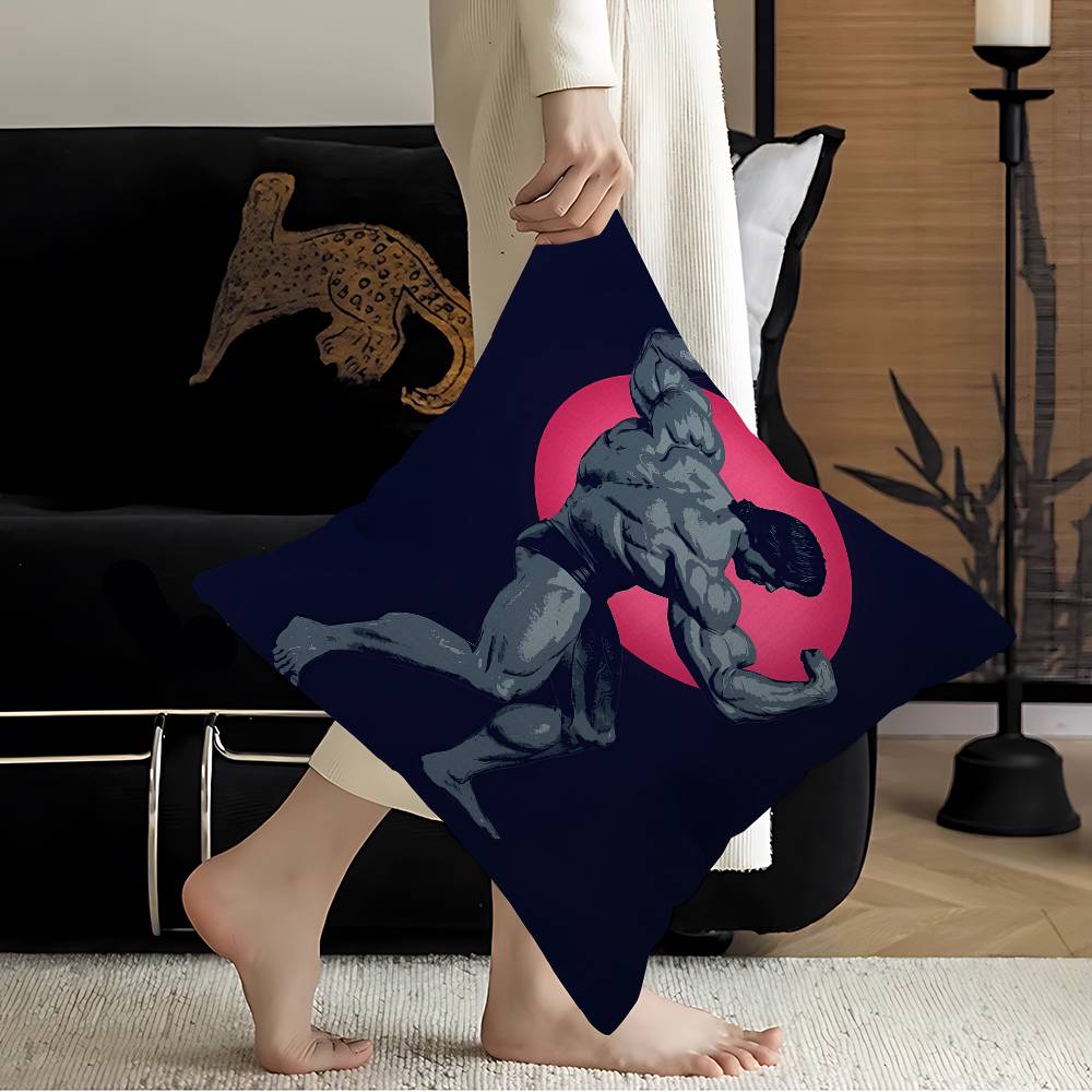 Bodybuilding King-Arnold pillow cover sofa cushion cover home room decoration children gift