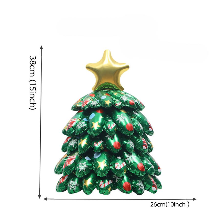 

2025 Надувная фольгированная новогодняя елка с воздушными шарами для тематической вечеринки, гирлянда, стойка, подходящая для украшения на Рождество / Новый год Other