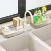 Kitchen Sink Organizer Drain Rack Self-Draining Shelf Sponge Holder Dishcloth Faucet Storage Soap Drainer Kitchen Accessories