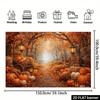 2D flat banner 1 piece - Autumn Harvest Theme Background Fabric - The central part of the picture showszyc
