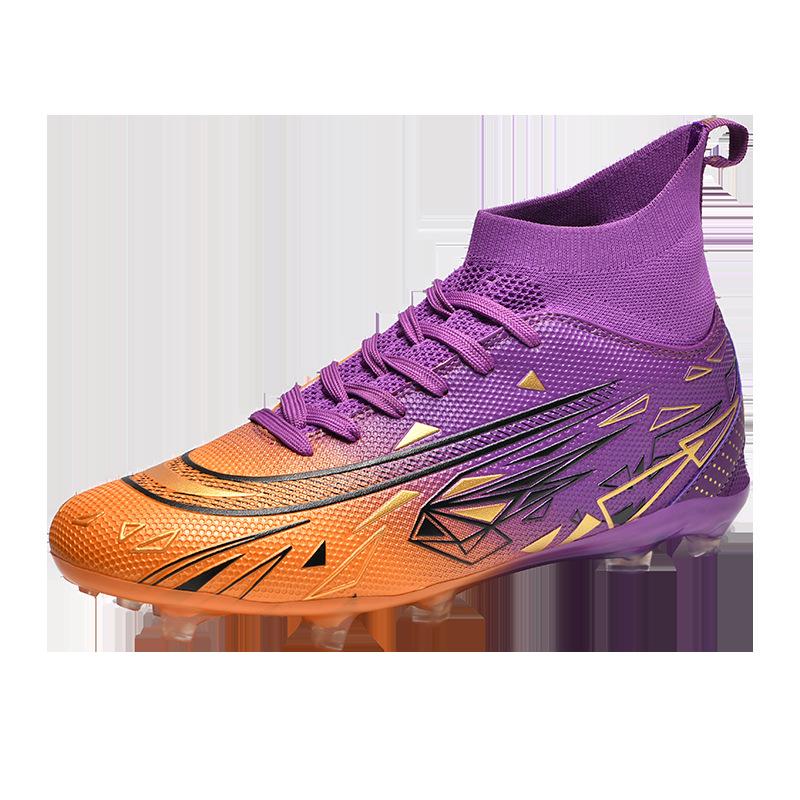 New football shoes for teenagers, long nails, broken nails, football shoes, actual combat outdoor sports high top