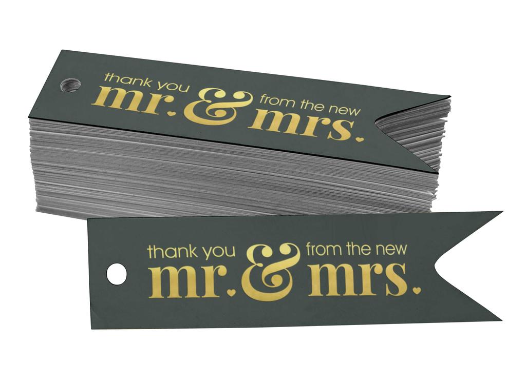 Inkdotpot Pack Of 100 Thank You From The New Wedding Favor Paper Tags Craft Real Gold Foil Hang