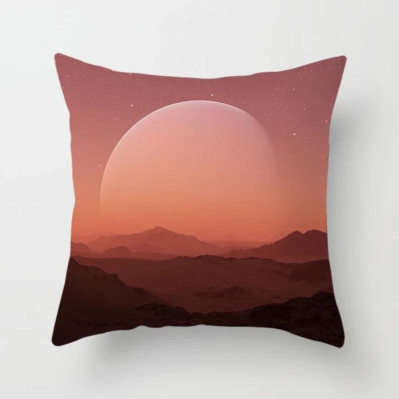 Anime Room Home Illustration Sunset Scenery Pillowcase Sofa Decoration Car Office Seat Cushion