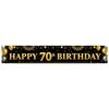 Anniversary Party Banner Reusable Milestone Celebration Banner Happy 70th Birthday Banner Polyester Material For Outdoor