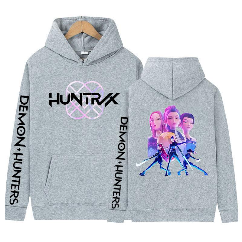 2025 K-pop Demon Hunters Movie Graphic Hoody Men Women Fashion Cozy Long Sleeve Sweatshirts Y2K Vintage Oversized Fleece Hoodies