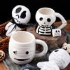 Halloween Mugs, Ceramic Cup, 3D Hand Painted Design, Large Capacity, Personality, Cartoon, Skull, Fashion Drinkware