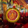 Samantabhadra & Shakyamuni Tibetische Thangka Beidseitiger Anhänger, 30mm