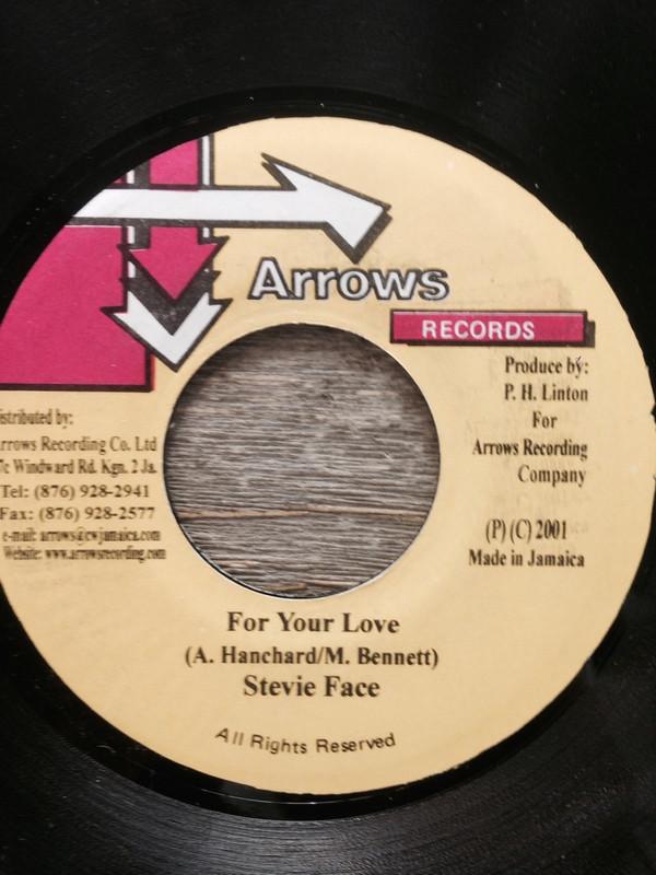 

7inch Record STEVIE FACE For Your Love NONE Arrows Records 2001 Jamaica Reggae Ska Dub Used