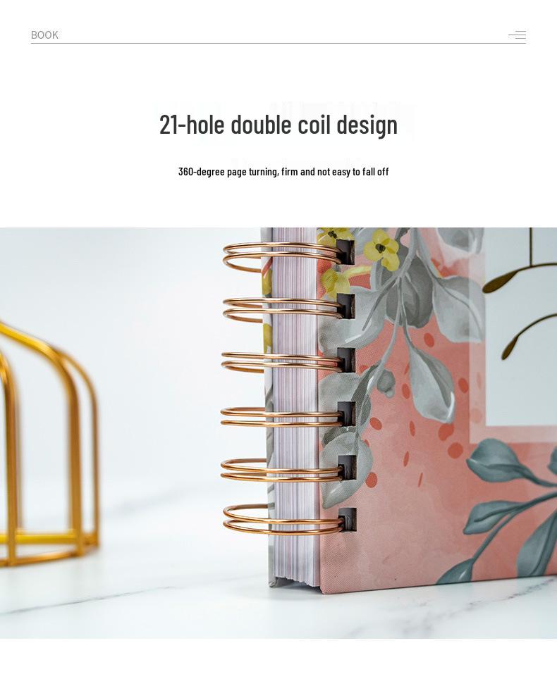 Cross-Border English Floral Hardcover Wedding Planner Notebook