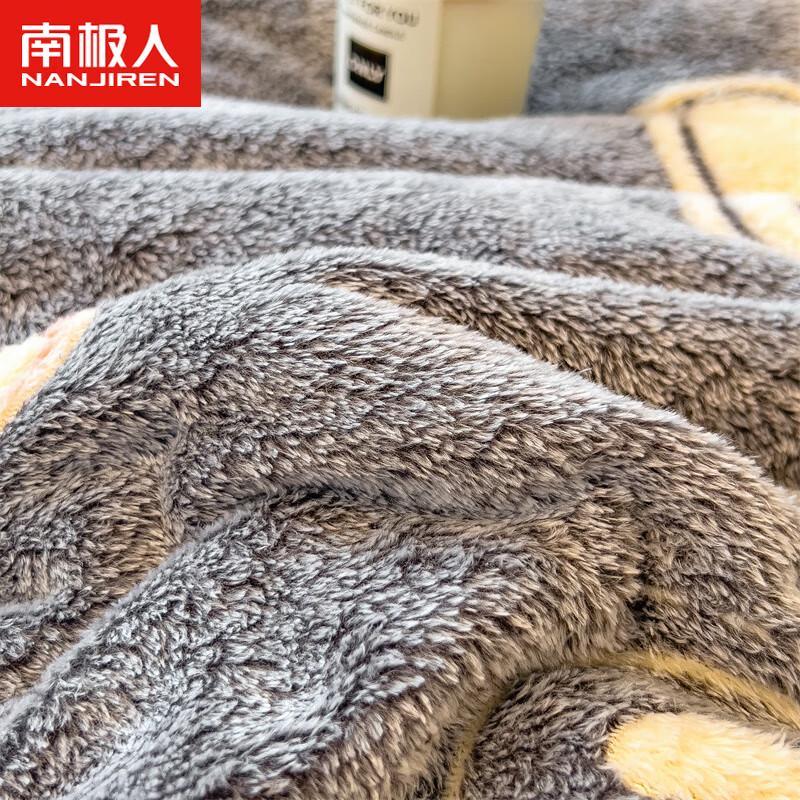 Nanjiren Lucky Bear Snowflake & Lamb Velvet Quilt