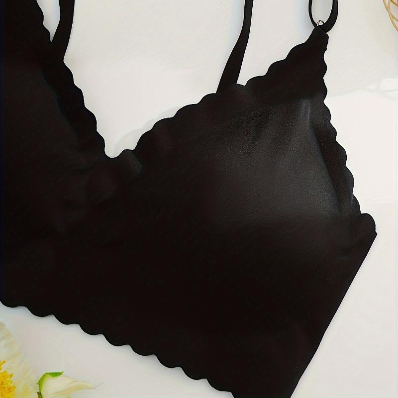 XXL Women's Wave Edge Seamless Bra Wireless Push-Up Bra Sports Yoga Tank Tops S-2XL