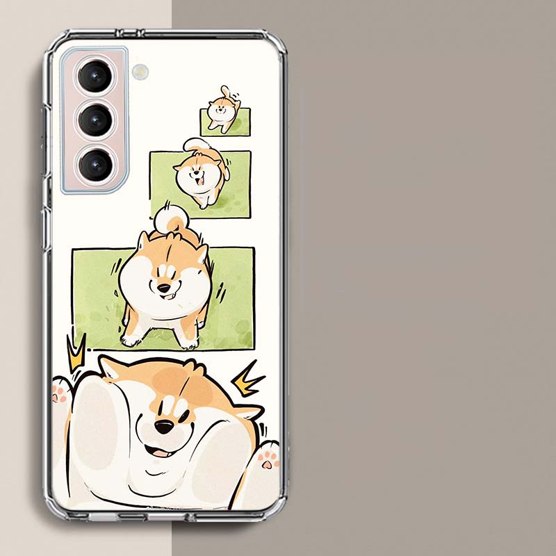 

Animal Shiba Inu Dog Phone Case For Samsung Galaxy S25 Edge S24 S23 FE S21 S20 Plus S22 S26 Ultra Cover Clear Cases TPU Capa She Samsung S23