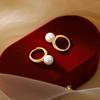 2022 Zodiac Pearl Stud Earrings: 925 Sterling Silver, Light Luxury Women's Winter Accessory
