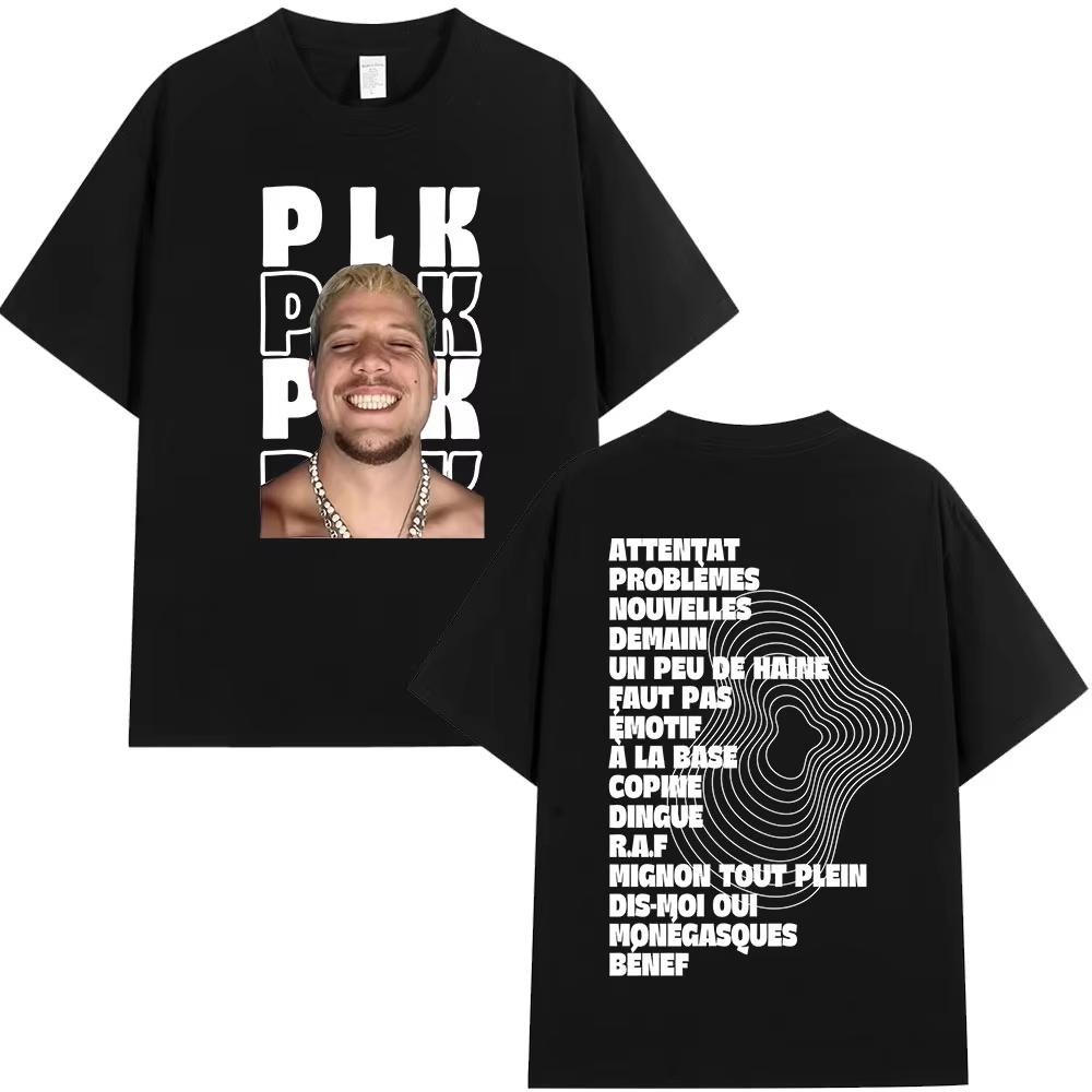 

Rapper Plk Portrait Graphics 100%Cotton Music Tshirt Men 2026 New Summer Hip Hop Unisex Ventilate Short Sleeve Shirt Fan Gift... S разноцветный