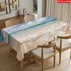 Beach wave pattern tablecloth, coastal seaside design tablecloth, suitable for family dining, yzb