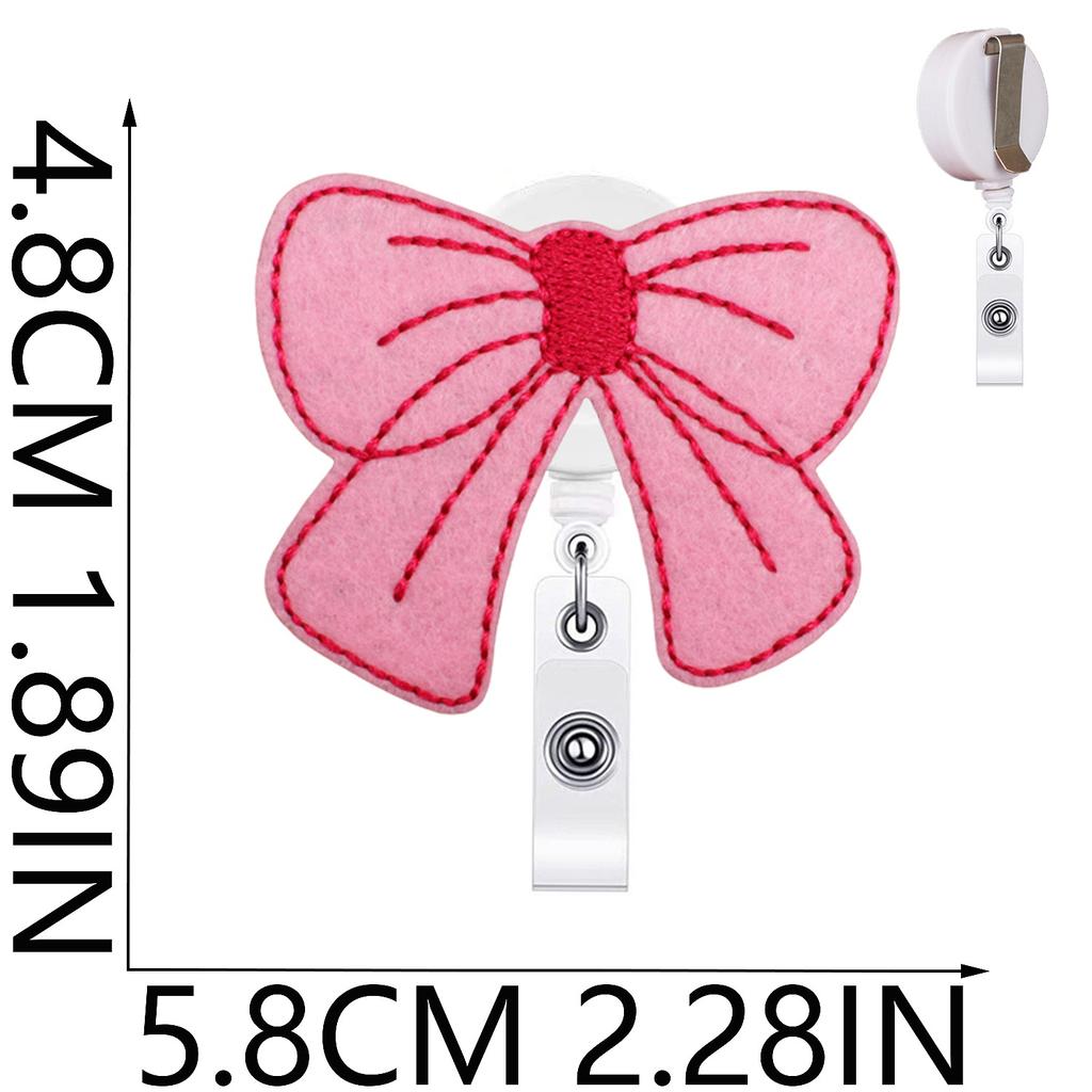 Id Clip Decorative Bow Embroidery Cloth Sticker Easy Pull Patch Sticker Cherry Bow Computer Embroidery Label Ironing