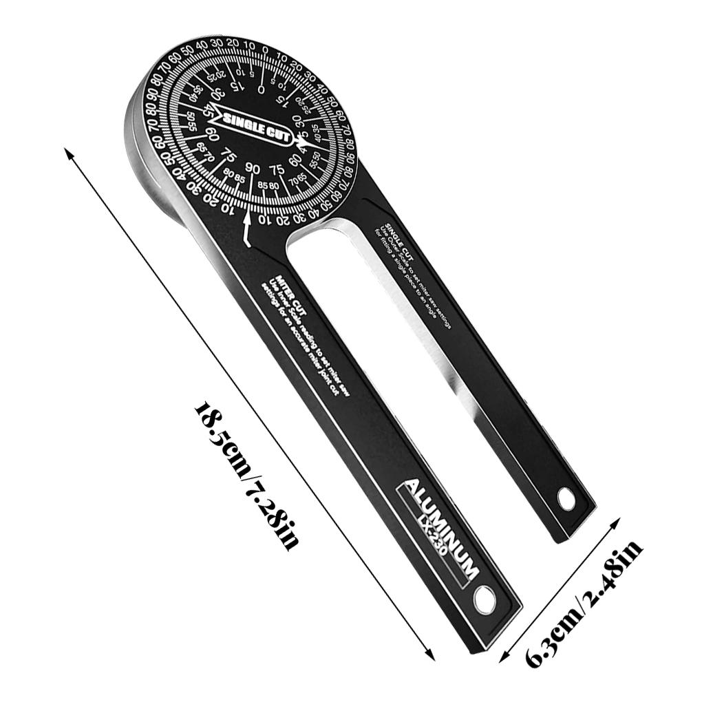 Radmarkierungsmesser Für Holzbearbeitung | Mehrwinkel Mit Metrik & Zoll Skalen | 21cm Aluminium Lineal