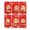 6PCS Best Wishes 2025 New Year Red Envelope Blessing Lucky Money Pockets  Celebration Party