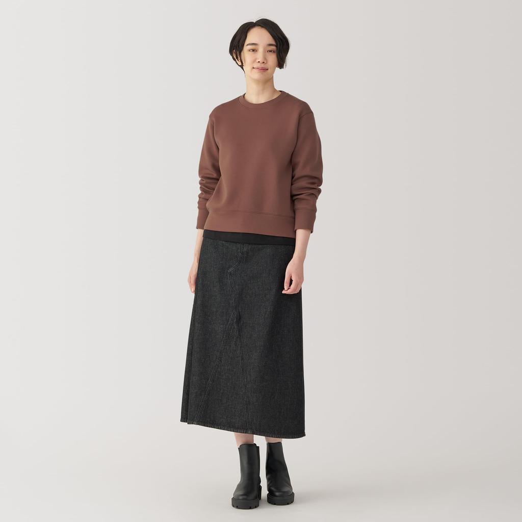 MUJI Double Knit Size S Women's Sweatshirt, Brown, (BB2R4A4A)