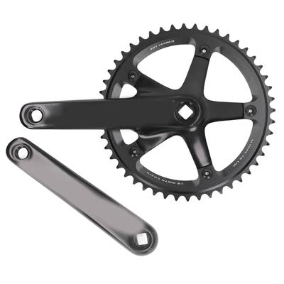 Aluminum Alloy 144 BCD 48T Single Speed Crankset Bike Crank Arm Bicycle Crank Arm Set Black