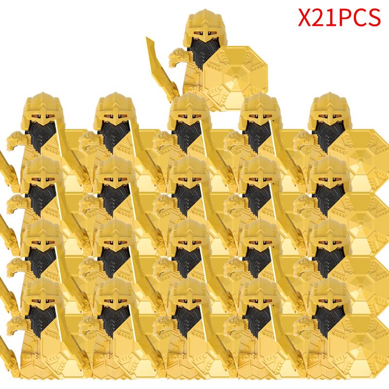 New MOC LOTR Soldier Dwarf Army Figures Armor Guard Warrior Medieval Knights Building Blocks Bricks Toys Gifts