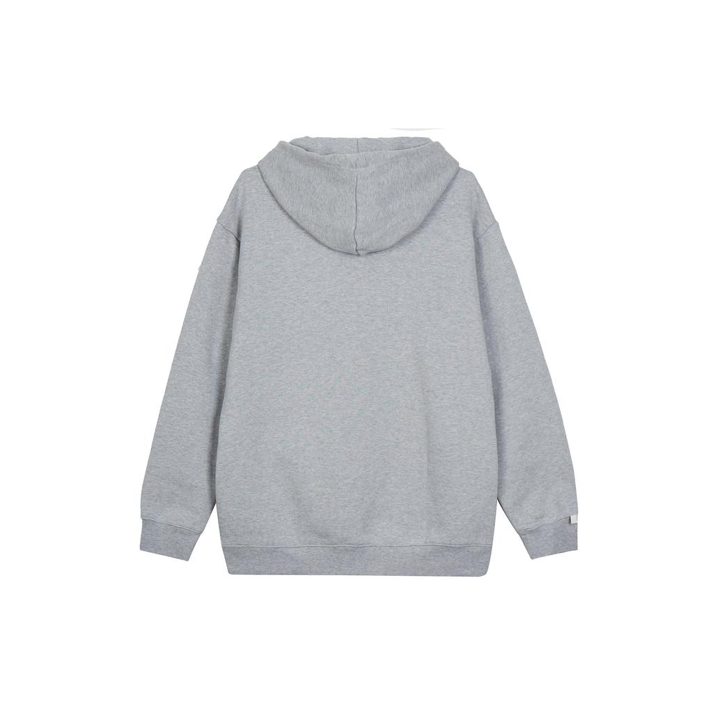 Adidas Thickened Fleece Lined Athleisure Hooded Pullover Sweatshirt Men's Medium Heather Gray (Unisex) Sweatshirts IV7586