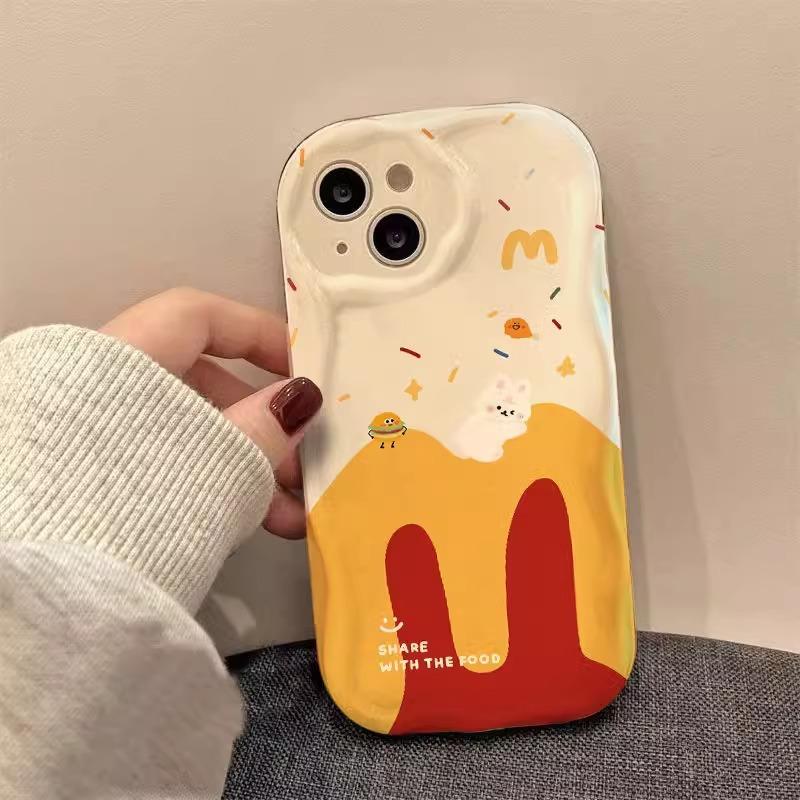 Coal Ball Biscuits Suitable for Apple 16pro Mobile Phone Case 15 New Women's IPhone 14promax 13 Cream Pattern