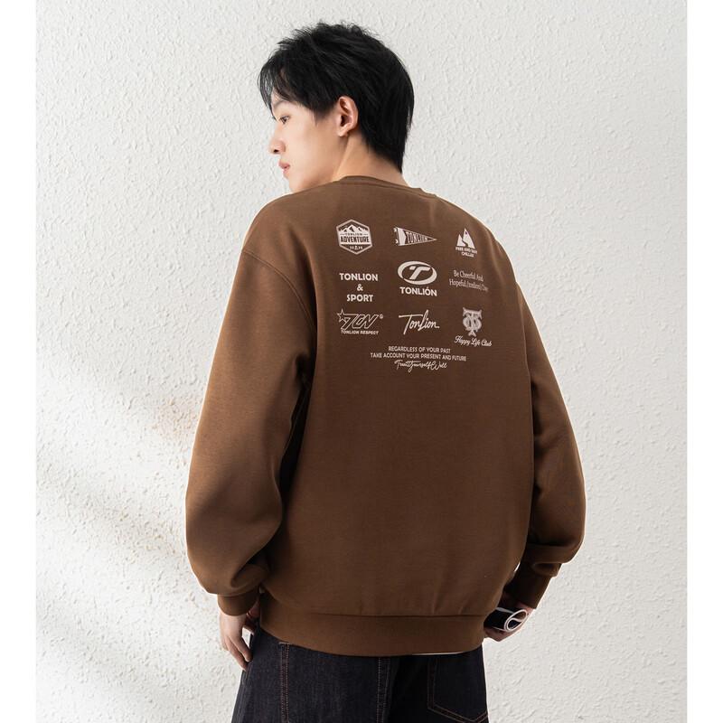 TonLion Men's Casual Crew Neck Graphic Sweatshirt
