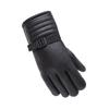 Leather gloves men's winter touch screen thickened fleece windproof warm motorcycle outdoor non-slip riding waterproof gloves
