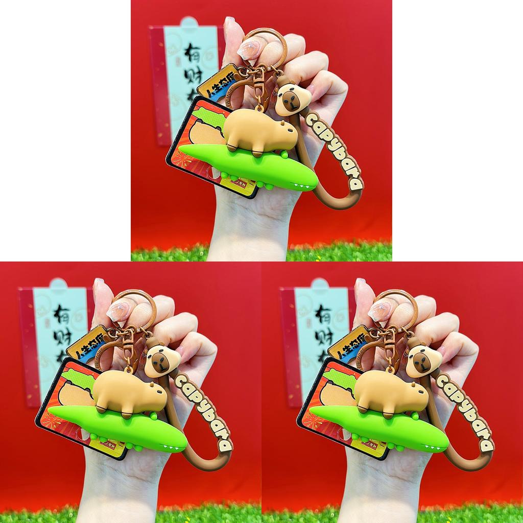 Adorable Capybara Cartoon Keychain Cute Silicone Animal Party Accessory Gift