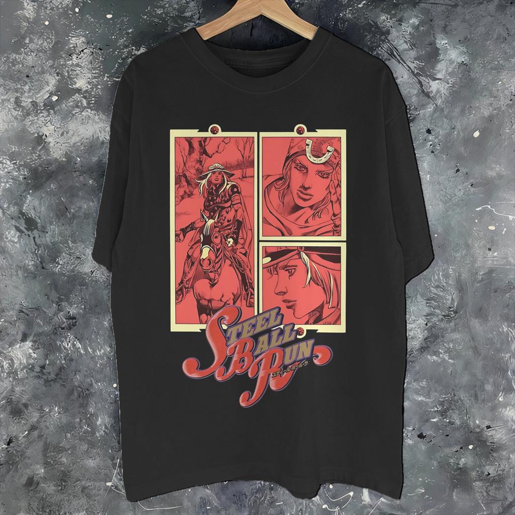 Jojo7 Steel Ball Run Sbr 7 Graphic Printing T Shirt For Unisex Unisex Pure Cotton Tee Shirt Clothes