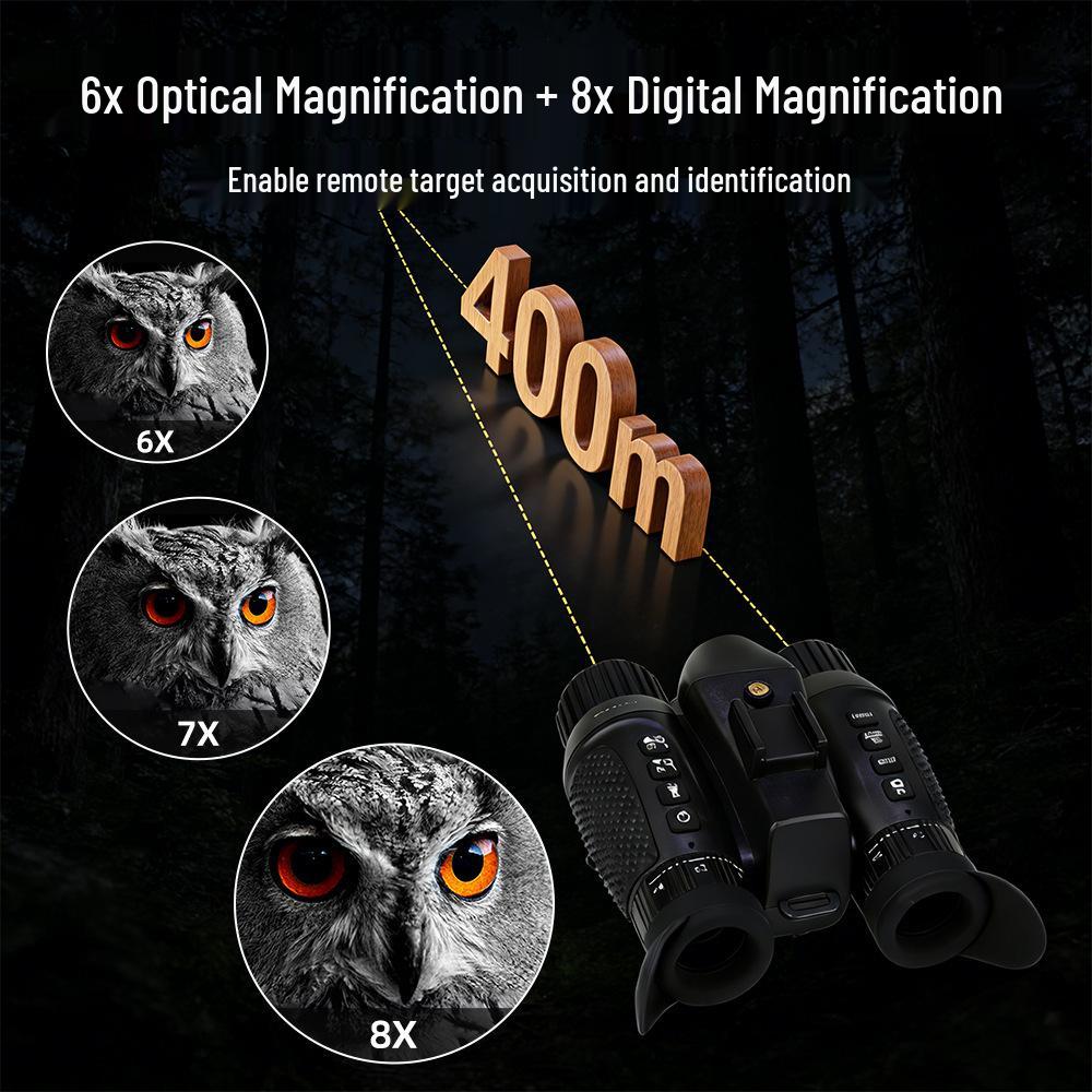 Binocolo Digitale HD con Visione Notturna 3D Montato sulla Testa e Fotocamera per Telescopio