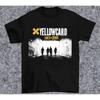 T-shirt Gialla Yellowcard Luci e Suoni per Fan Nera Tutte le Taglie