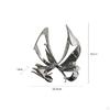 Butterfly Sculpture Silver Alloy Art Piece Decor Reflective Ornament for Homeowners,