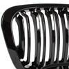 BMW 3 E46 98-01 SEDAN / KOMBI Grilles Between the Headlights (kidneys) Left + Right Set BLACK GLOSSY DOUBLE BAR