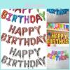 Levendig Gouden Happy Birthday Ballonnen Banner Voor Opvallende Feestdecoratie