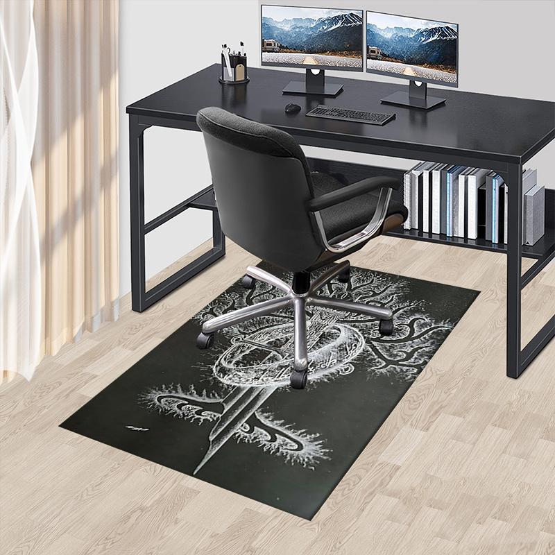 

Lord of the Rings Polyester Office Carpet Chair Mats, Home Decor Dormitory Floor Protector with Anti-Skid Backing, Large Area Coverage,Chris 60cm by 90cm