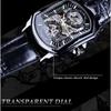 Forsining Men's Fashion Casual Hollow Mechanical Movement Automatic Mechanical Watch SLZe118