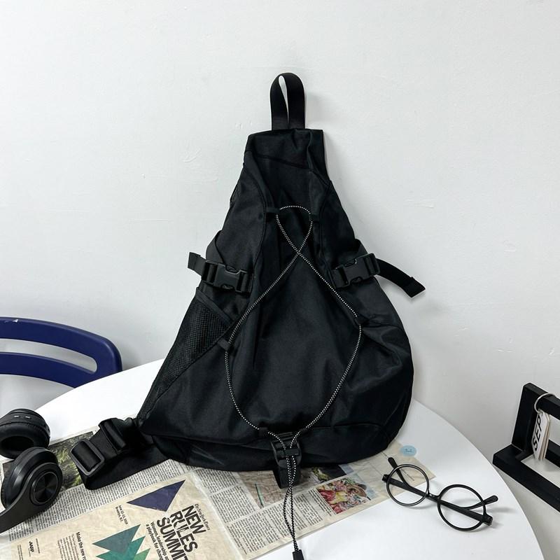 

Outdoor Techwear Hip Hop Sport Motorcycle Crossbody Bag Large-capacity Single Shoulder Bag Men Women Street Casual Travel Bag чёрный