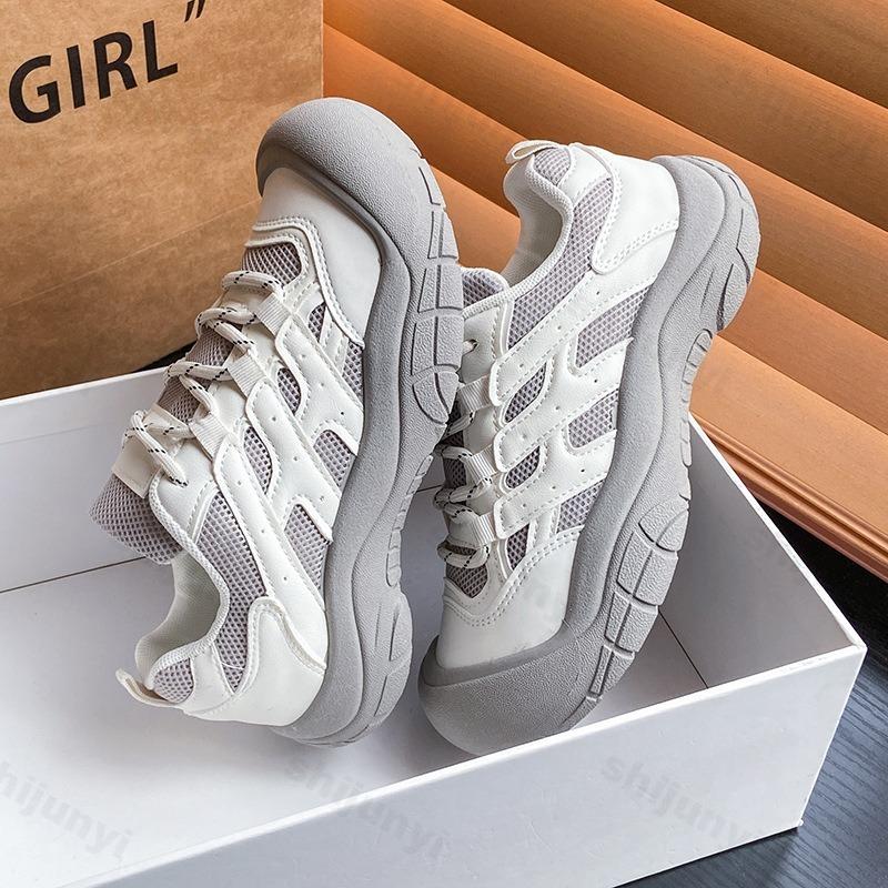Fashion Autumn Women Breathable Casual Shoes Comfortable Anti Slip Outdoor Sports Shoes Lace Up Platform Leisure Sneakers Zapatos Mujer