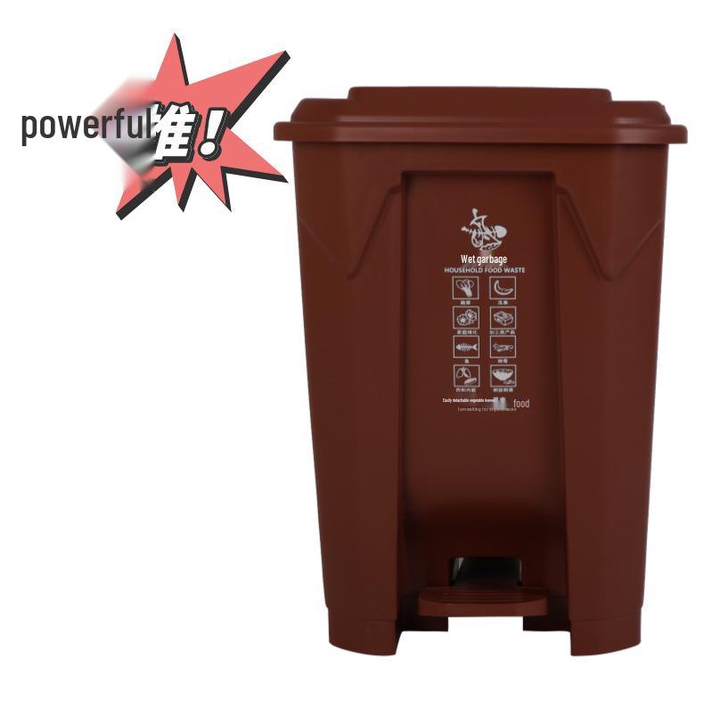 Foot-Operated Sanitation Bin: Large Outdoor Trash Can for Schools, Hospitals, Enterprises