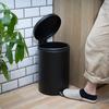 [BLKP] PEARL METAL Slow-Closing Pedal Bin, 12L, Limited Edition, Matte Black, N-7817