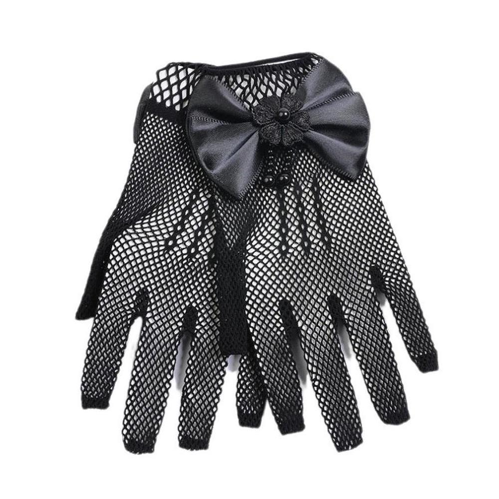 Abito da sera in rete da ragazza per cosplay della Famiglia Addams di Mercoledì con accessori (Taglia unica)