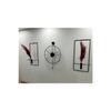 - Set Of 3 Black Massive Steel Case Metal Wall Clock, Modern Decorative Metal Wall Clock
