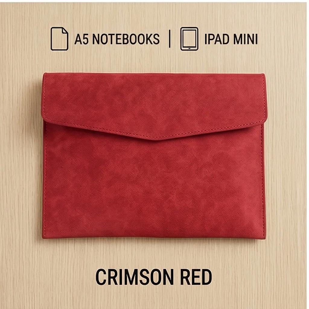 Simple Retro A5 Leather Briefcase Thick Waterproof Design Portable Large Capacity Business Document Storage Bag