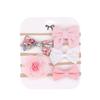 5Pcs Baby Bows Lace Flower Headband Print Nylon Cotton Hair Bands for Girls Children Newborn Toddler Soft Hair Accessories