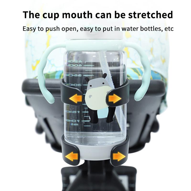Universal Stroller Cup Holder for Baby Stroller and Bike Adjustable Water Bottle Secure Holder