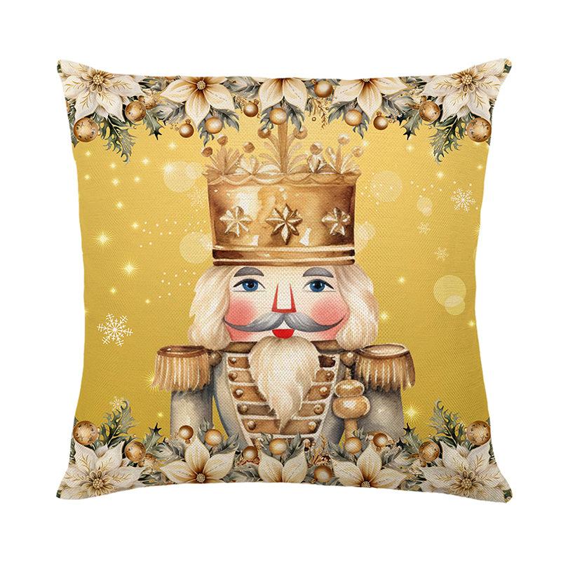 Christmas Gold Pillow Cover Home Sofa Cushion Cover Living Room Bedroom Pillow Cover