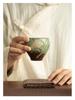 Lotus Birth Episode 2 Moss Green Glazed Ceramic Tea Cup - Anti-scalding Single Host Cup in Gift Box